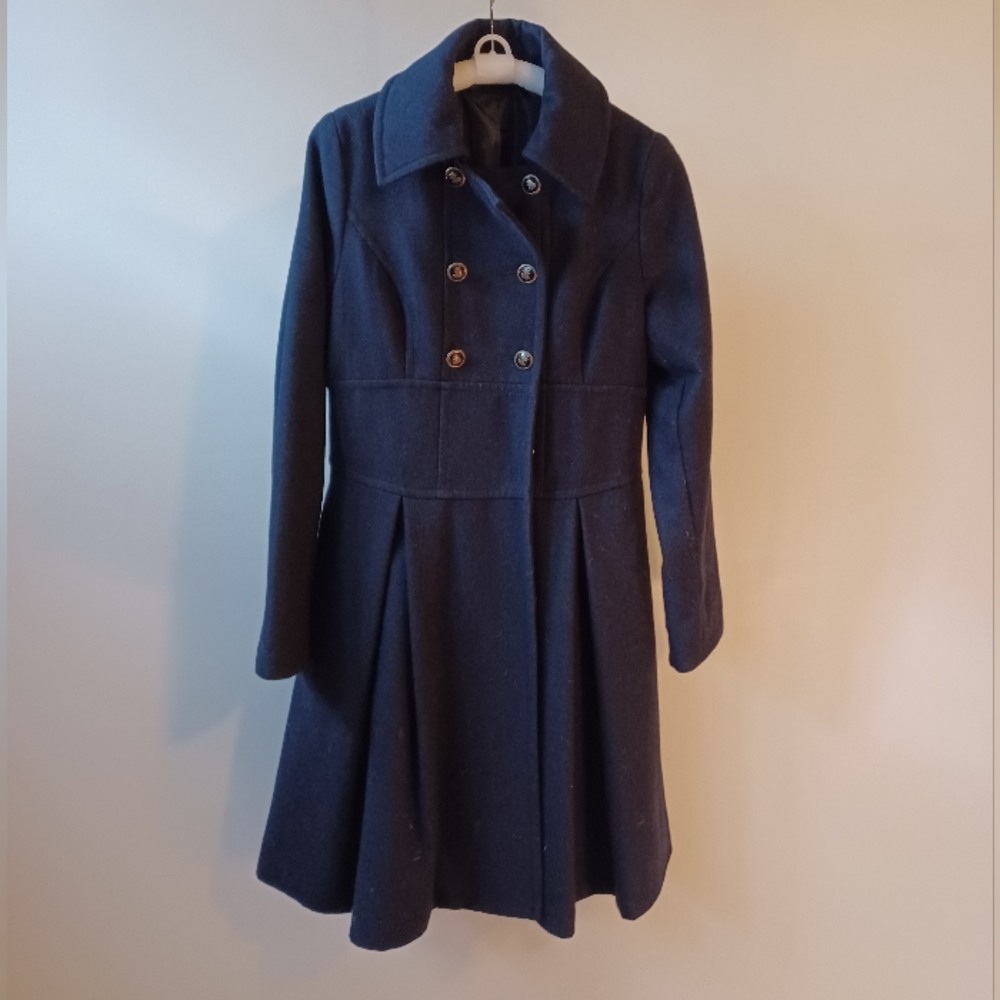 Wool Navy Overcoat - Picture 6 of 12